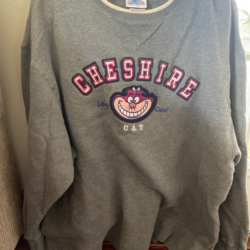 Vintage Disney Store Cheshire The Cat Sweatshirt Size XL